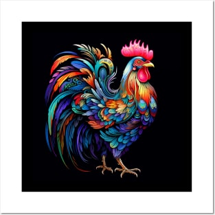 Colourful Rooster Posters and Art